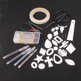 30x 6.3x8.3" Leather Earring Making Kits Leather Sheets Stickers Tool "