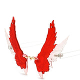 Unique Angel Wing Sunglasses Party Eyewear Red Transparent frame