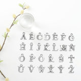 Maxbell A-Z Letter Charms Alphabet Beads DIY Earring Bracelets Gift for Women Silver
