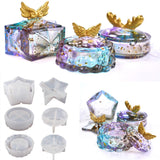 Maxbell Jewelry Box Molds Crystal DIY Mirror Silicone Mould for Home Decor Antler