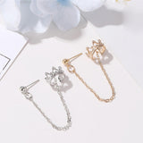 Maxbell Chain Drop Earrings Fashion Ear Studs for Women Christmas Birthday Golden