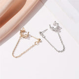 Maxbell Chain Drop Earrings Fashion Ear Studs for Women Christmas Birthday Golden