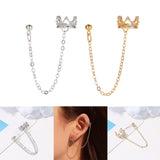 Maxbell Chain Drop Earrings Fashion Ear Studs for Women Christmas Birthday Golden