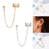 Maxbell Chain Drop Earrings Fashion Ear Studs for Women Christmas Birthday Golden