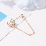 Maxbell Chain Drop Earrings Fashion Ear Studs for Women Christmas Birthday Golden