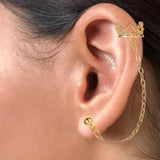 Maxbell Chain Drop Earrings Fashion Ear Studs for Women Christmas Birthday Golden