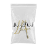 Maxbell Simple Cross Pendant Necklace Stainless Steel Stylish Birthday Men Gold Silver