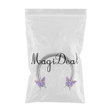 Maxbell Butterfly Eyebrow Lip Retainer Body Piercing Earring Nostril Jewelry Purple