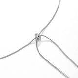 Maxbell Knot Chain Chokers Pendant Necklaces Chic for Girls Beautiful Silver
