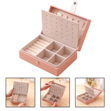 Maxbell Jewelry Box Waterproof Portable with Hanging Hooks Velvet for Earrings Pink