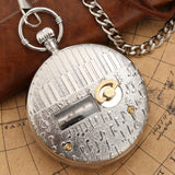 Maxbell Quartz Pocket Watch Musical Movement Retro for Graduation Son Blue Elephant