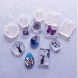 Maxbell 20Pcs DIY Keychain Pendant Casting Silicone Mould Kit 5 Styles Earring