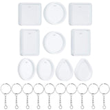 Maxbell 20Pcs DIY Keychain Pendant Casting Silicone Mould Kit 5 Styles Earring