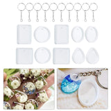 Maxbell 20Pcs DIY Keychain Pendant Casting Silicone Mould Kit 5 Styles Earring