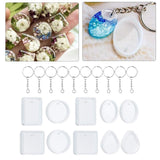 Maxbell 20Pcs DIY Keychain Pendant Casting Silicone Mould Kit 5 Styles Earring