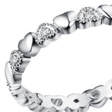 Maxbell Engagement Ring Love Heart Diamond for Valentine'S Day Women Lovers Size 6