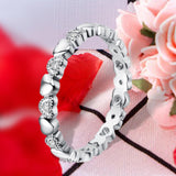 Maxbell Engagement Ring Love Heart Diamond for Valentine'S Day Women Lovers Size 6