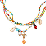 Maxbell Bohemian Pendant Starfish Shell Multilayer for Beach Summer Holiday Mother