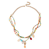 Maxbell Bohemian Pendant Starfish Shell Multilayer for Beach Summer Holiday Mother