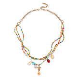 Maxbell Bohemian Pendant Starfish Shell Multilayer for Beach Summer Holiday Mother