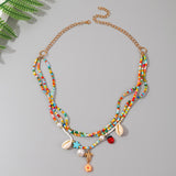 Maxbell Bohemian Pendant Starfish Shell Multilayer for Beach Summer Holiday Mother