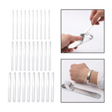 Maxbell 10Pcs Aluminum Bracelet Blank Set Stamping Engraving Shaping Molds Small