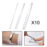 Maxbell 10Pcs Aluminum Bracelet Blank Set Stamping Engraving Shaping Molds Small