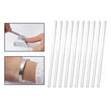 Maxbell 10Pcs Aluminum Bracelet Blank Set Stamping Engraving Shaping Molds Small