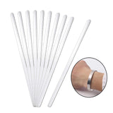 Maxbell 10Pcs Aluminum Bracelet Blank Set Stamping Engraving Shaping Molds Small