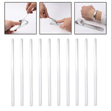 Maxbell 10Pcs Aluminum Bracelet Blank Set Stamping Engraving Shaping Molds Small