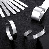 Maxbell 10Pcs Aluminum Bracelet Blank Set Stamping Engraving Shaping Molds Medium