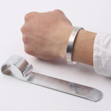 Maxbell 10Pcs Aluminum Bracelet Blank Set Stamping Engraving Shaping Molds Medium