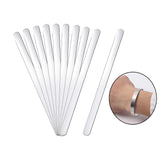 Maxbell 10Pcs Aluminum Bracelet Blank Set Stamping Engraving Shaping Molds Medium