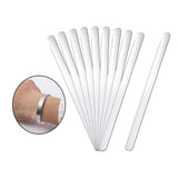 Maxbell 10Pcs Aluminum Bracelet Blank Set Stamping Engraving Shaping Molds Medium