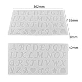 Maxbell Alphabet Letter Resin Molds Letter Epoxy Molds for DIY Earring House Number Upgrade Kit