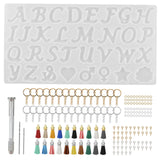 Maxbell Alphabet Letter Resin Molds Letter Epoxy Molds for DIY Earring House Number Upgrade Kit