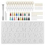 Maxbell Alphabet Letter Resin Molds Letter Epoxy Molds for DIY Earring House Number Upgrade Kit