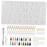Maxbell Alphabet Letter Resin Molds Letter Epoxy Molds for DIY Earring House Number Upgrade Kit