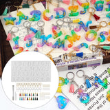 Maxbell Alphabet Letter Resin Molds Letter Epoxy Molds for DIY Earring House Number Upgrade Kit