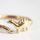 Maxbell 4Pcs Punk Dinosaur Opening Ring Gold Color for Women Men Halloween Gifts