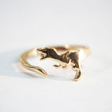 Maxbell 4Pcs Punk Dinosaur Opening Ring Gold Color for Women Men Halloween Gifts