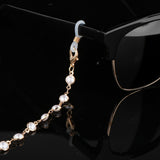 Maxbell Metal Beaded Eyeglass Chains Chian Strap Holder Neck Chain White Black