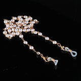 Maxbell Metal Beaded Eyeglass Chains Chian Strap Holder Neck Chain White Black