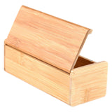 Maxbell Rectangle Bamboo Sunglasses Organizer Case, Space Saving 6.5x2.68x2.17inch