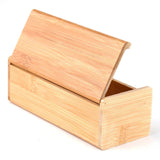 Maxbell Rectangle Bamboo Sunglasses Organizer Case, Space Saving 6.5x2.68x2.17inch