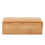 Maxbell Rectangle Bamboo Sunglasses Organizer Case, Space Saving 6.5x2.68x2.17inch