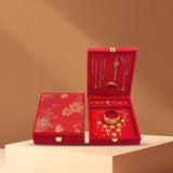 Maxbell Velvet Wedding Jewelry Storage Holder Box for Birthday Anniversary