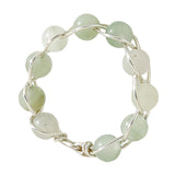 Maxbell Wrapped Beaded Ring Copper Wrapped Sets Finger Rings for Women Girls Beach green