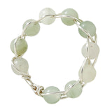 Maxbell Wrapped Beaded Ring Copper Wrapped Sets Finger Rings for Women Girls Beach green