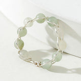 Maxbell Wrapped Beaded Ring Copper Wrapped Sets Finger Rings for Women Girls Beach green